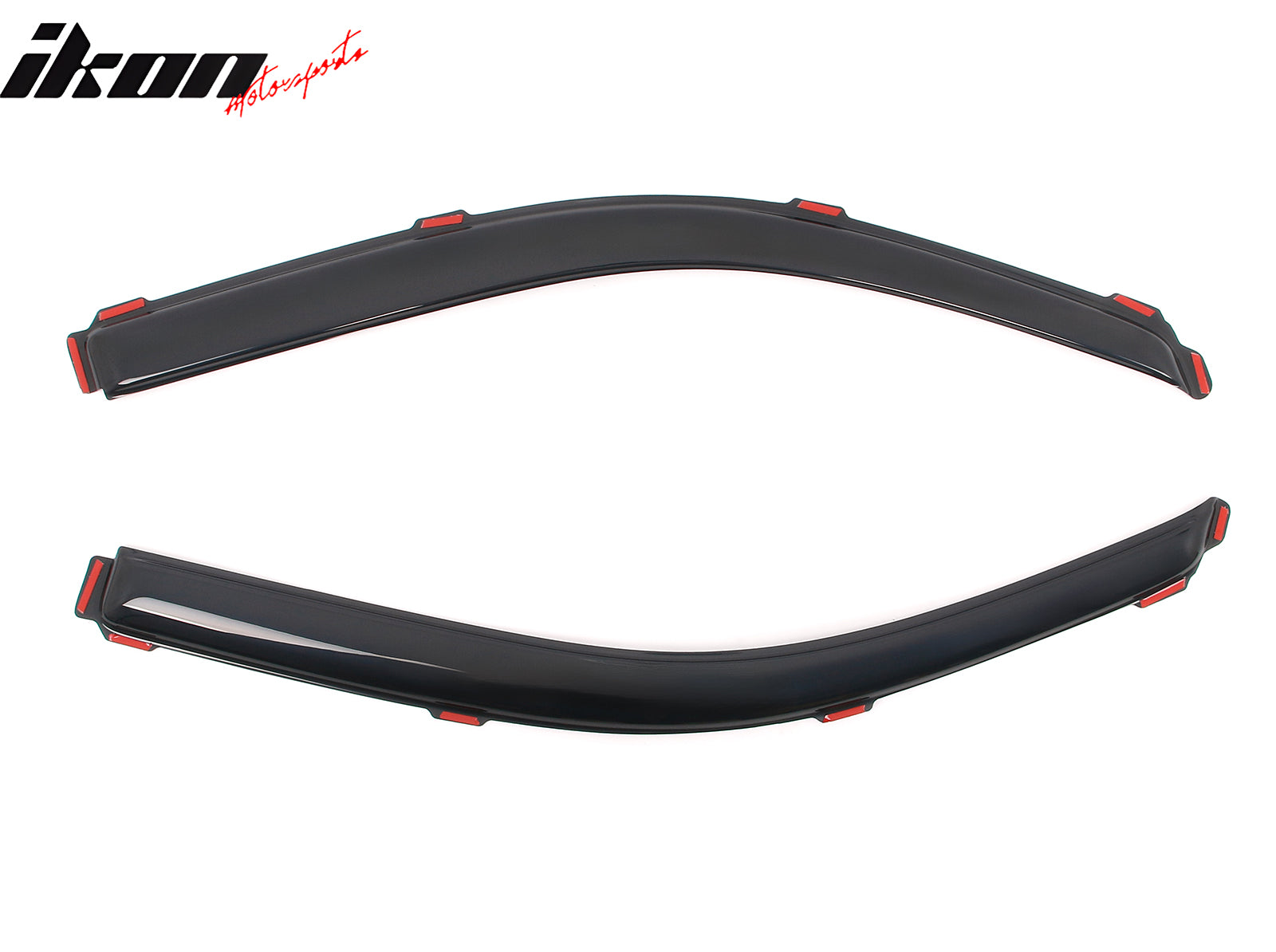 IKON MOTORSPORTS In Channel Window Visors Compatible with 2009-2014 Ford F-150 Standard Cab, Slim Style Acrylic Smoke Rain Guards, Side Window Wind Deflectors 2PCS