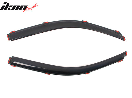 IKON MOTORSPORTS In Channel Window Visors Compatible with 2009-2014 Ford F-150 Standard Cab, Slim Style Acrylic Smoke Rain Guards, Side Window Wind Deflectors 2PCS