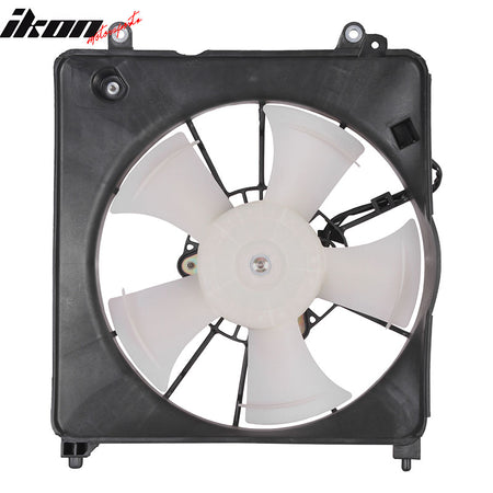 IKON MOTORSPORTS Radiator Cooling Fan Assembly Replacement for 2009-2014 Honda FIT 1.5L, 19015-RB0-004 HO3115150 Automotive Single Engine Fans, Black