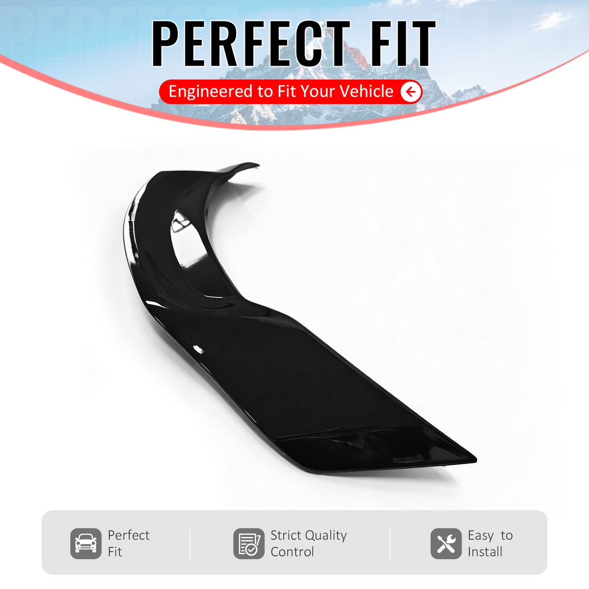 IKON MOTORSPORTS, Trunk Spoiler Compatible with 2009-2015 INFINITI G37 G25 Q40 Sedan 4-Door, R Style Gloss Black ABS Plastic Add-on Rear Trunk Lid Spoiler Wing Lip 1Piece
