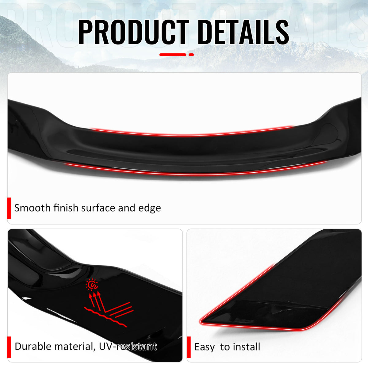 Fits 09-15 Infiniti G37 G25 Q40 4DR Trunk Spoiler Wing Gloss Black R Style ABS