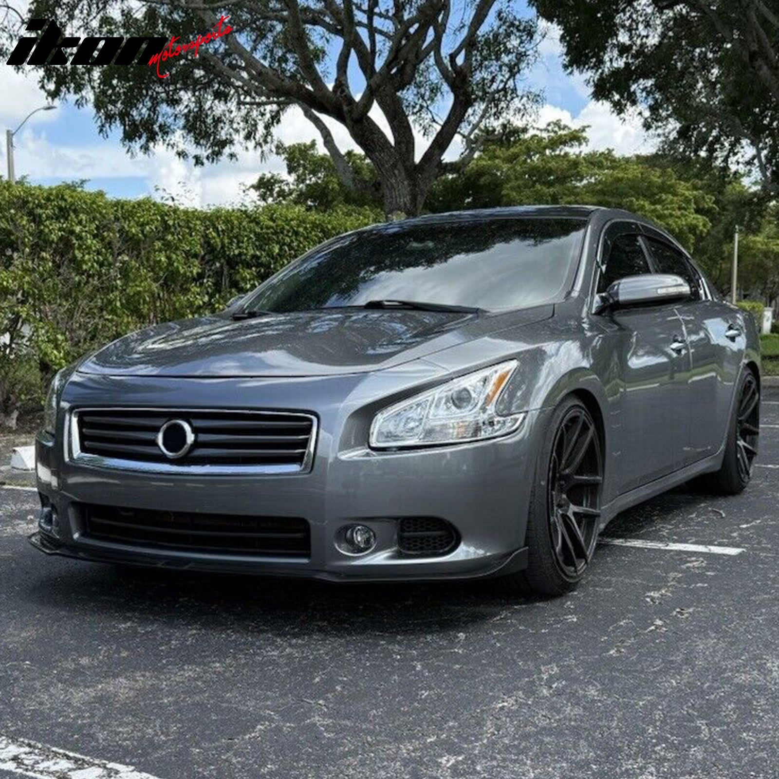 Fits 09-15 Nissan Maxima CS Style Front Bumper Lip Spoiler Under Splitter PU Kit