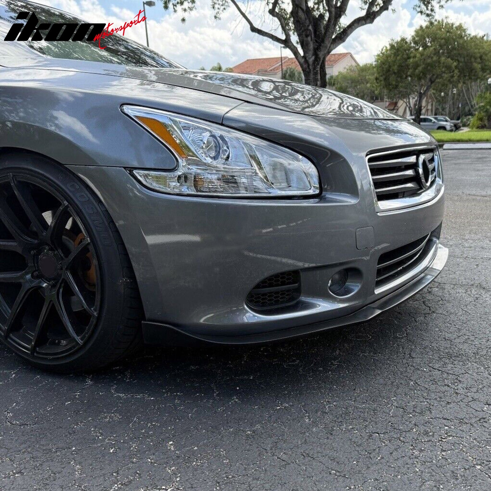 Fits 09-15 Nissan Maxima CS Style Front Bumper Lip Spoiler Under Splitter PU Kit