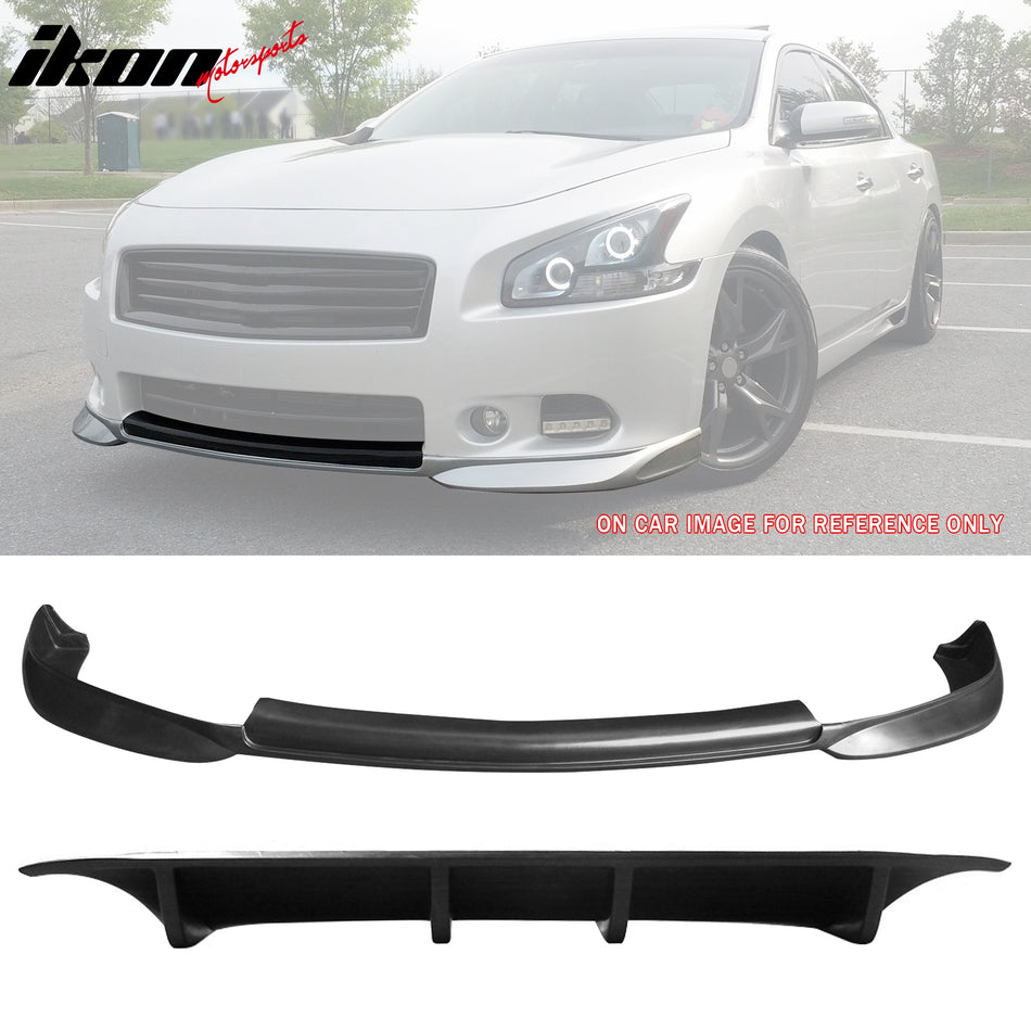 Rear Diffuser & Front Lip For 2009-2015 Nissan Maxima VIP Style Black