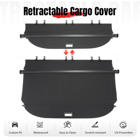 Fits 09-15 Toyota Venza Retractable Cargo Cover Rear Trunk Security Shade Canvas