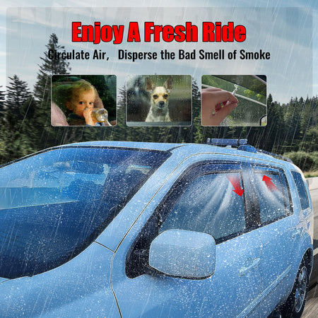 Fits 09-15 Honda Pilot Window Visors In Channel Deflectors Rain Vent Guard 4PCS