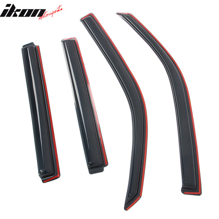 Fits 09-15 Honda Pilot Window Visors In Channel Deflectors Rain Vent Guard 4PCS