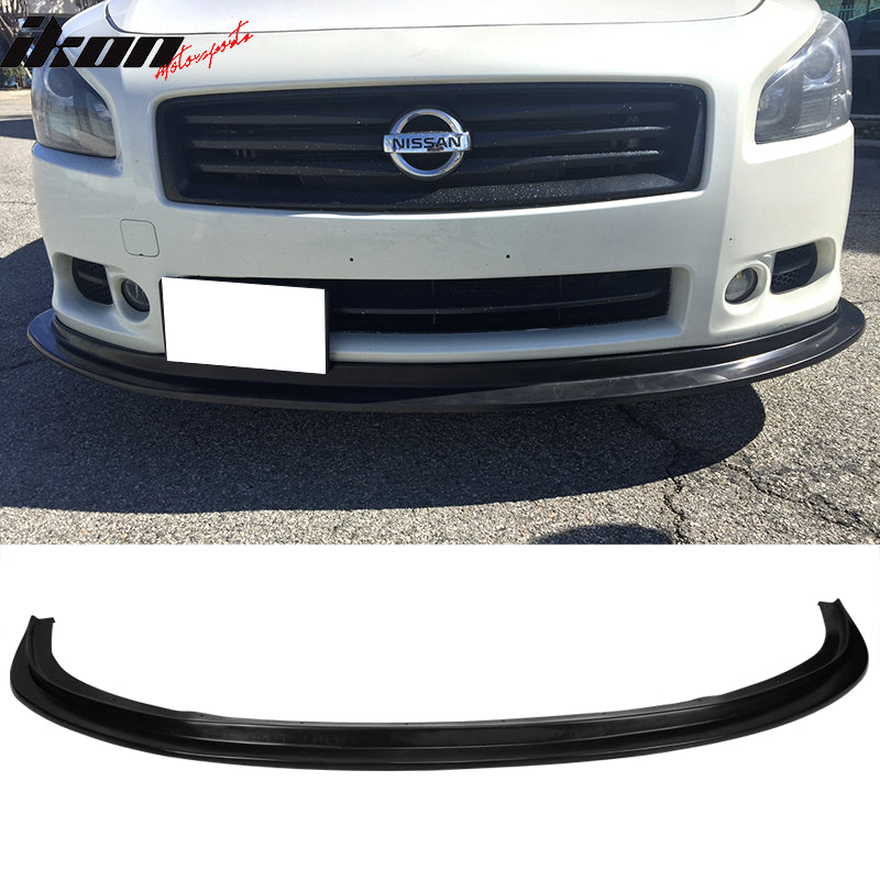 2009-2015 Nissan Maxima MDA Style Unpainted Black Front Bumper Lip PU