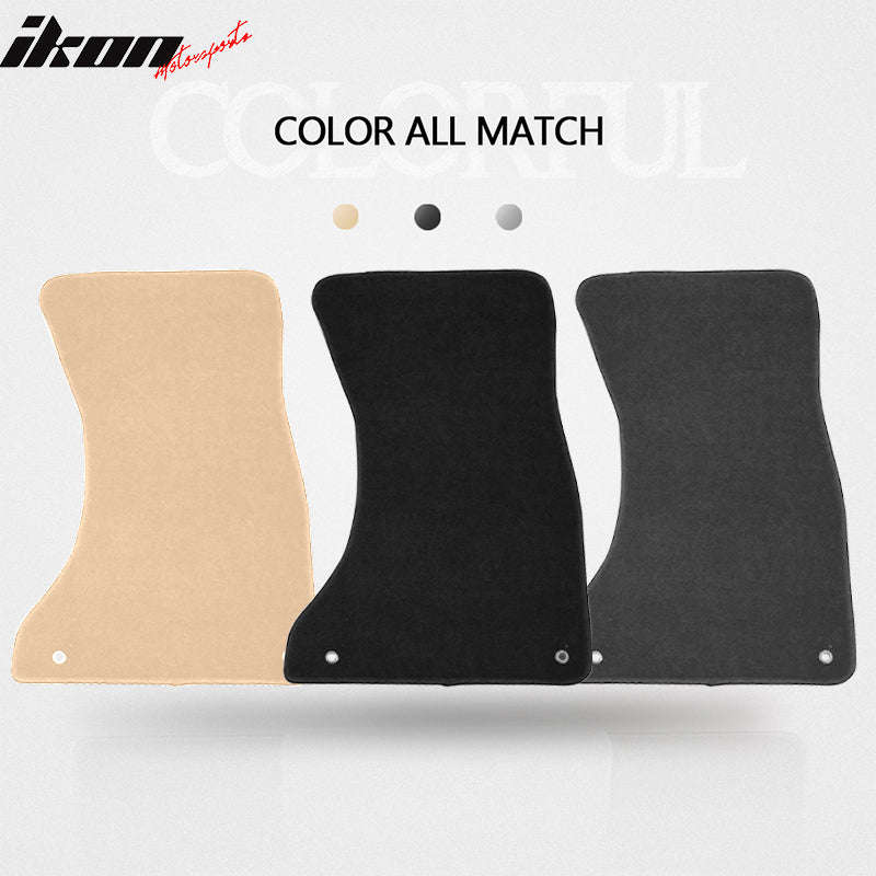 Fits 09-16 Audi A4 S4 Car Floor Mats Liner Nylon Carpets Front Rear Black 4PC