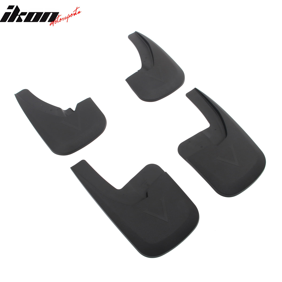 IKON MOTORSPORTS Mud Flap, Compatible with 2009-2018 Dodge Ram 1500 2500 3500& 2019-2024 Ram 1500 Classic With Factory Style Fender Flares, Textured Black PP Mud Guards Splash, Front Rear 4PCS Set