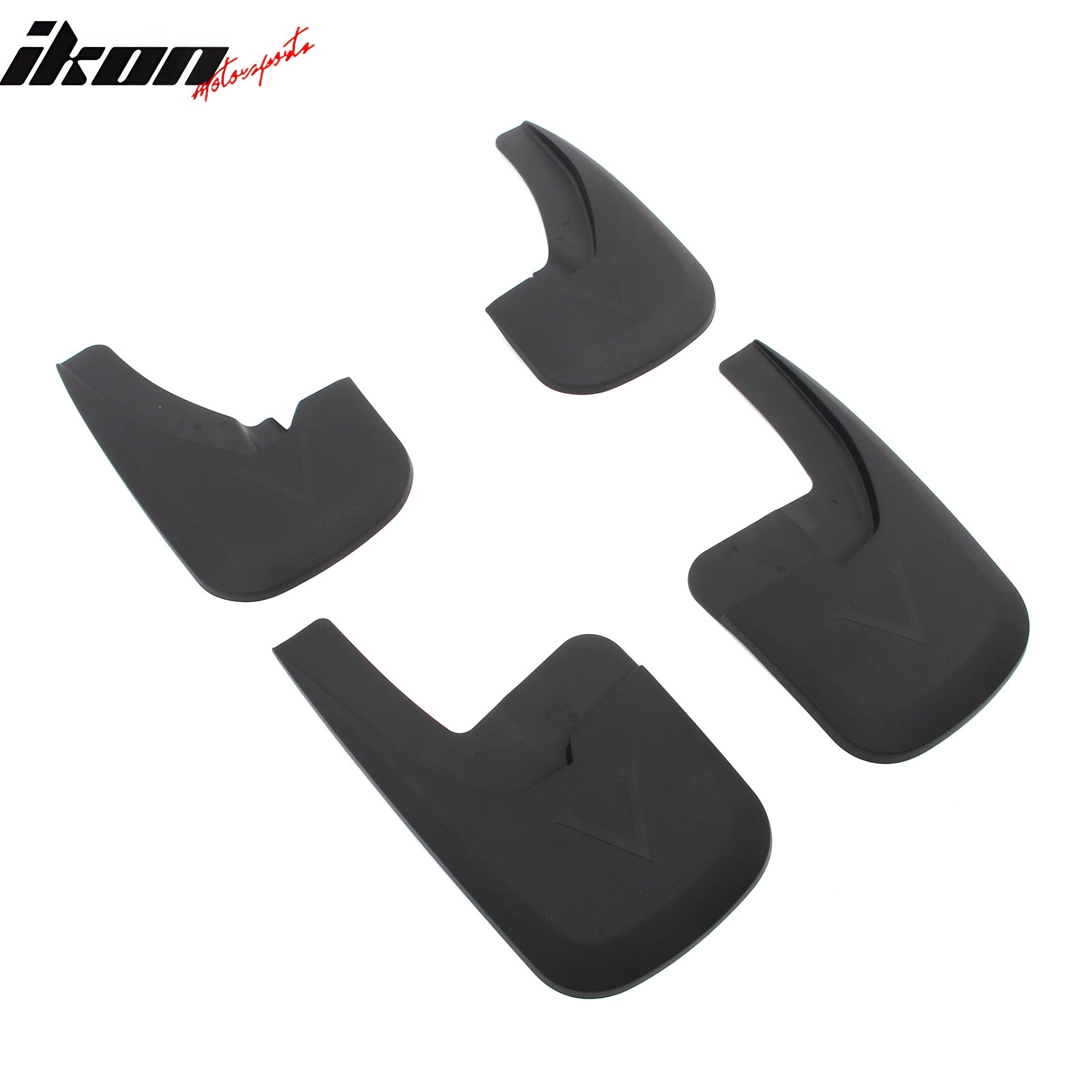 IKON MOTORSPORTS Mud Flap, Compatible with 2009-2018 Dodge Ram 1500 2500 3500& 2019-2024 Ram 1500 Classic With Factory Style Fender Flares, Textured Black PP Mud Guards Splash, Front Rear 4PCS Set