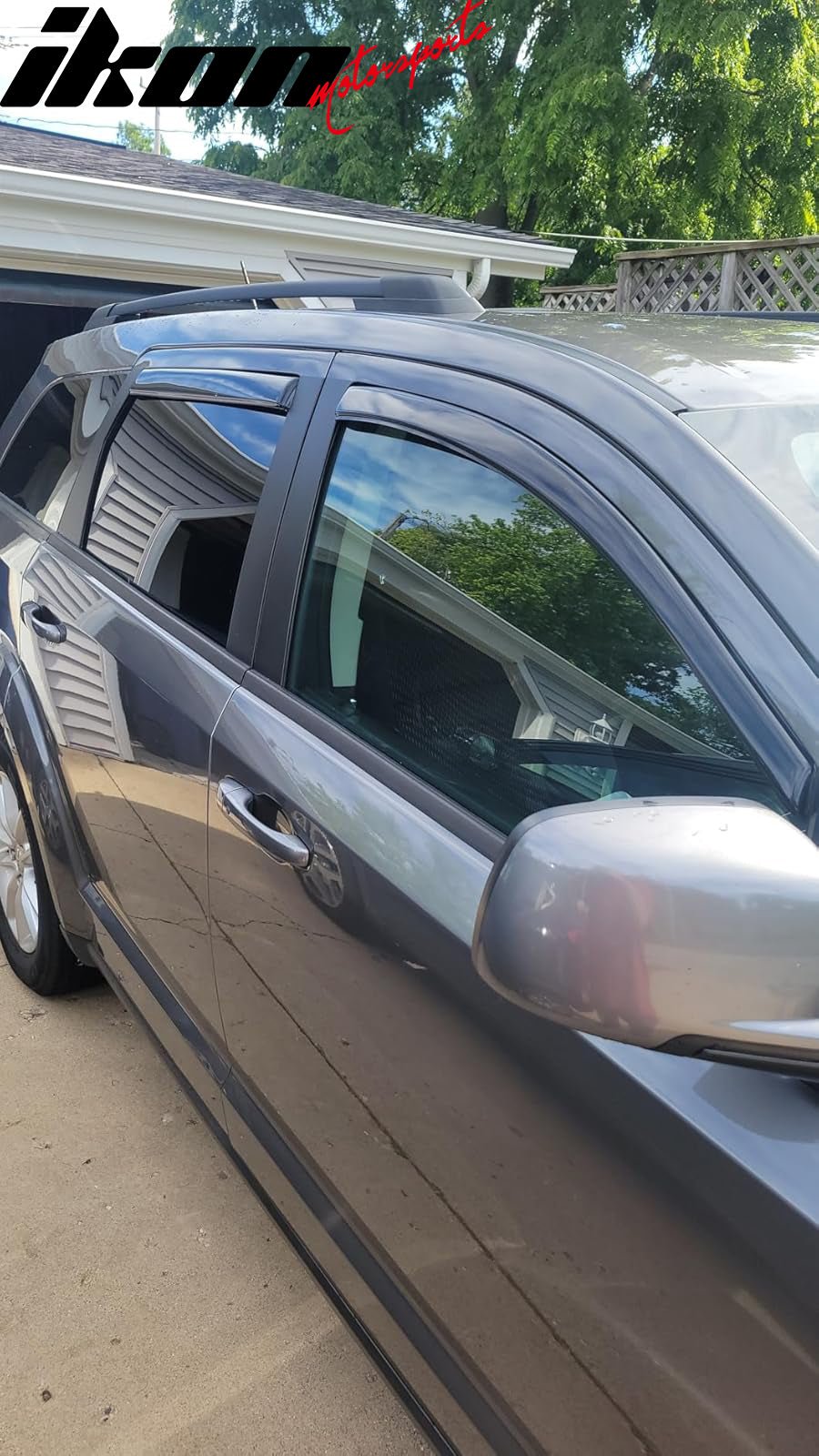 Fits 09-20 Dodge Journey Window Visors Vent Rain Sun Guards Deflector In-Channel