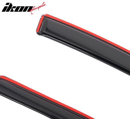 Fits 09-20 Dodge Journey Window Visors Vent Rain Sun Guards Deflector In-Channel