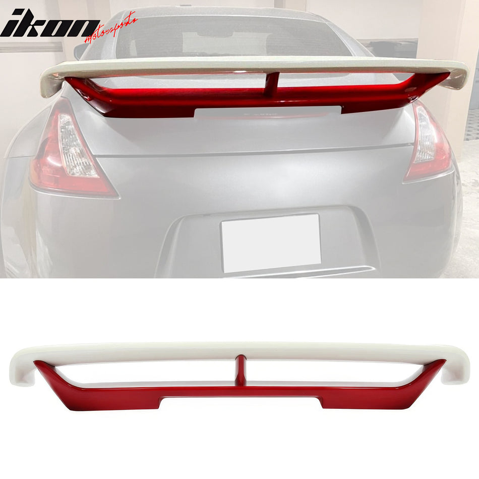 2009-2021 Nissan 370Z Coupe N Style Painted Red & White Trunk Spoiler