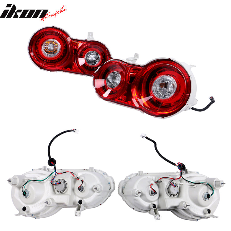 Fits 09-24 Nissan R35 GTR Red LED Tail Lights Upgrade 09-16 to 17+