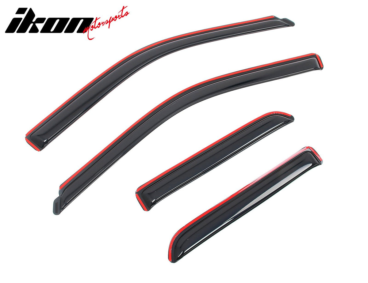 2009 - 2024 Dodge Ram 1500 Classic Quad Cab Smoke Window Visors AcrylicIkon Motorsports