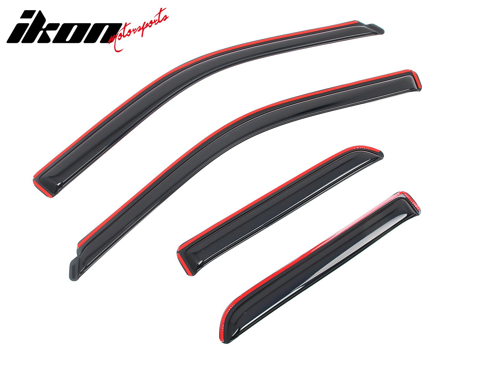 2009 - 2024 Dodge Ram 1500 Classic Quad Cab Smoke Window Visors AcrylicIkon Motorsports
