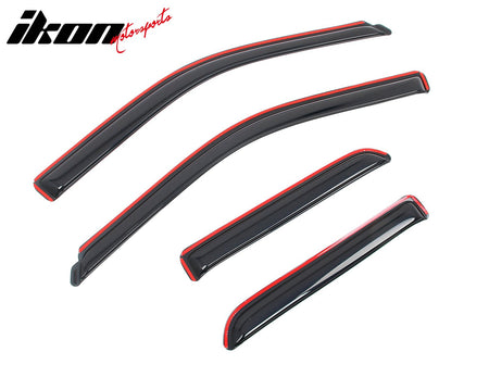 2009 - 2024 Dodge Ram 1500 Classic Quad Cab Smoke Window Visors AcrylicIkon Motorsports