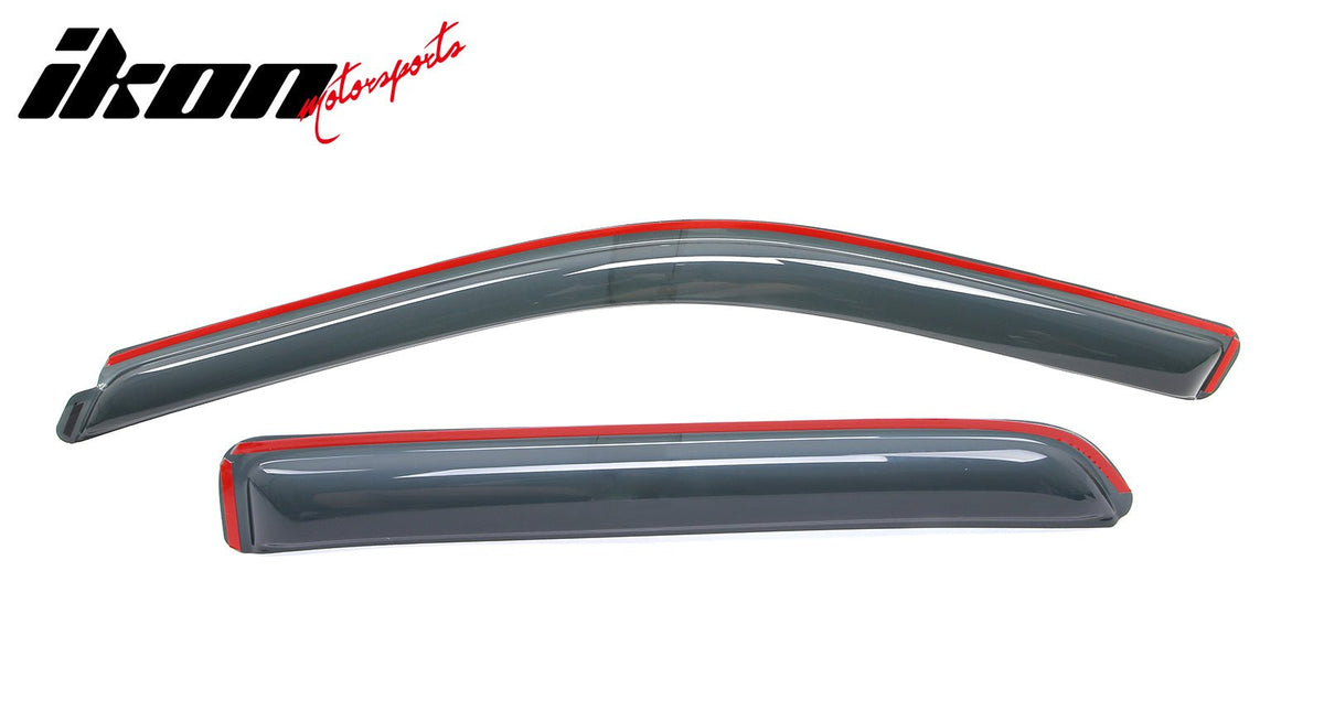 2009 - 2024 Dodge Ram 1500 Classic Quad Cab Smoke Window Visors AcrylicIkon Motorsports