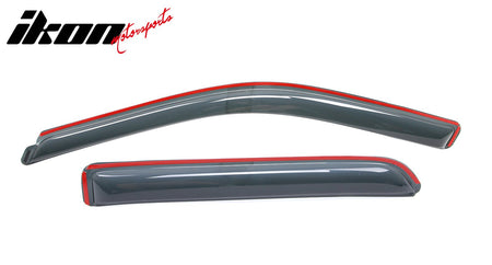 2009 - 2024 Dodge Ram 1500 Classic Quad Cab Smoke Window Visors AcrylicIkon Motorsports