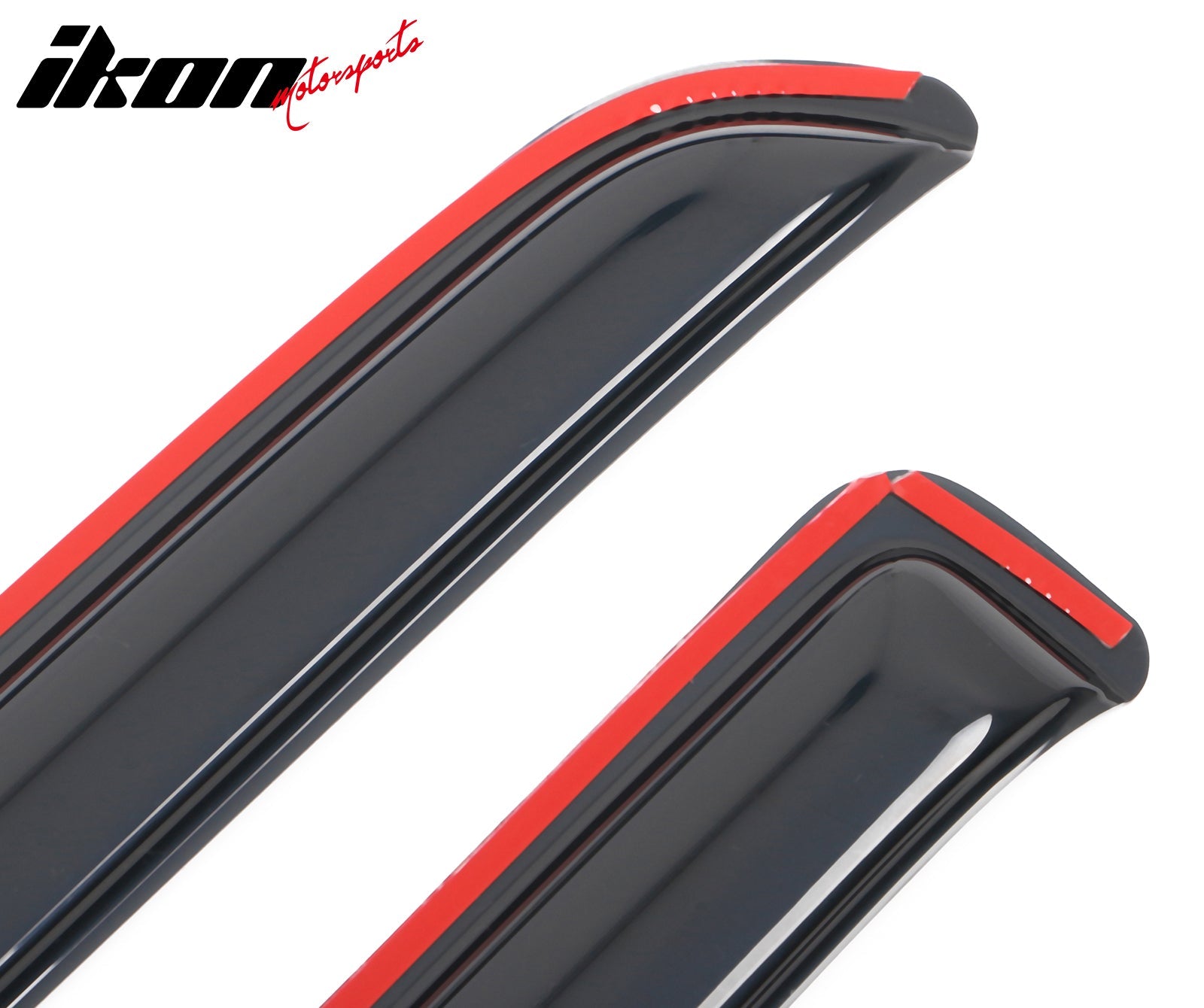 2009 - 2024 Dodge Ram 1500 Classic Quad Cab Smoke Window Visors AcrylicIkon Motorsports