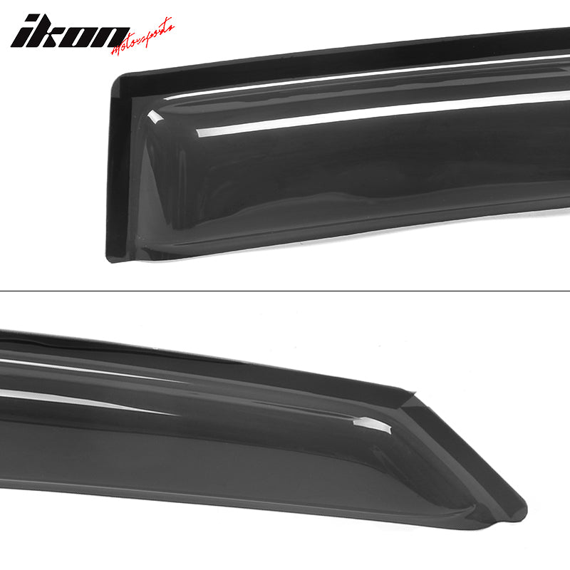 Fits 09-24 Ram 1500 2500 3500 Crew/Mega Cab Window Visors Acrylic Sun Rain Guard