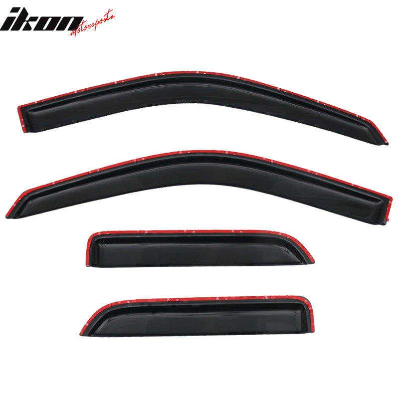 94101 Original Side Window Wind Deflector, 4pcs Out-Channel Tape-On Nice Rain Guards Set, Vent 94101 Original Side Window Wind Deflector, 4pcs Out-Channel Tape-On Nice Rain Guards Set, Vent