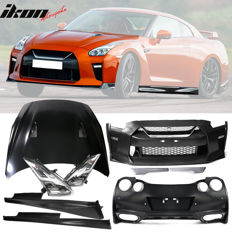 2009-2024 R35 GTR Bumper & Hood & Side Skirts & Headlights