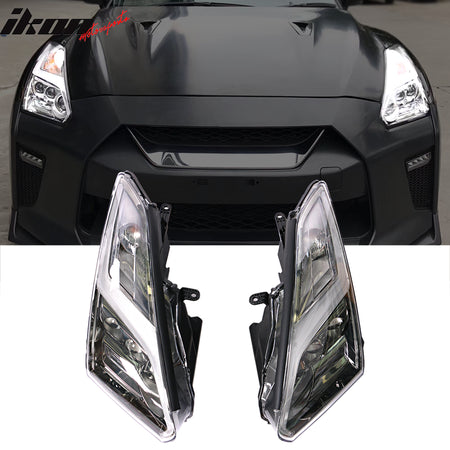 Fits 09-24 Nissan GTR R35 Front & Rear Bumper & Hood & Side Skirts & Headlights