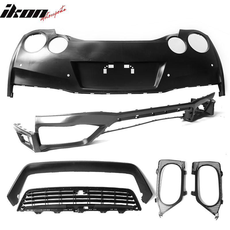 Fits 09-24 Nissan GTR R35 Front & Rear Bumper & Hood & Side Skirts & Headlights