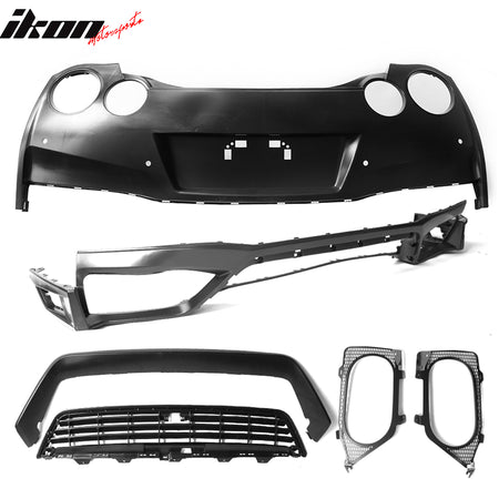Fits 09-24 Nissan GTR R35 Front & Rear Bumper & Hood & Side Skirts & Headlights