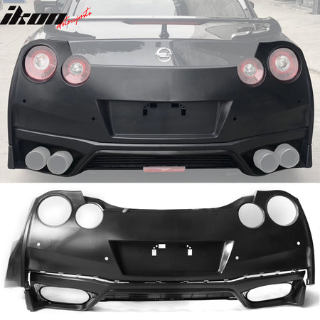 Fits 09-24 Nissan R35 GT-R Front + Rear Bumper Cover + Hood + 2PC Side Skirts PP