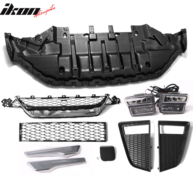 Fits 09-24 Nissan R35 GT-R Front + Rear Bumper Cover + Hood + 2PC Side Skirts PP