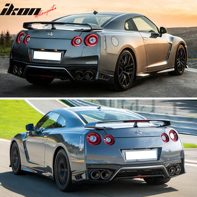 Fits 09-24 Nissan GTR R35 OE Factory Style Rear Bumper Cover + Tail Lights 2PC