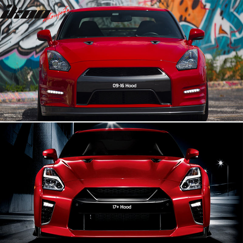 Fits 09-24 Nissan R35 GTR Facelift Style (17+) Front Hood Replacement - Aluminum