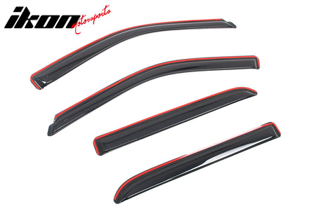 Fits 09-25 Dodge Ram 1500 2500 Crew Cab Window Visors Rain Deflectors In-Channel