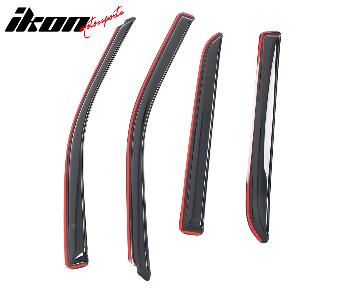 Fits 09-25 Dodge Ram 1500 2500 Crew Cab Window Visors Rain Deflectors In-Channel