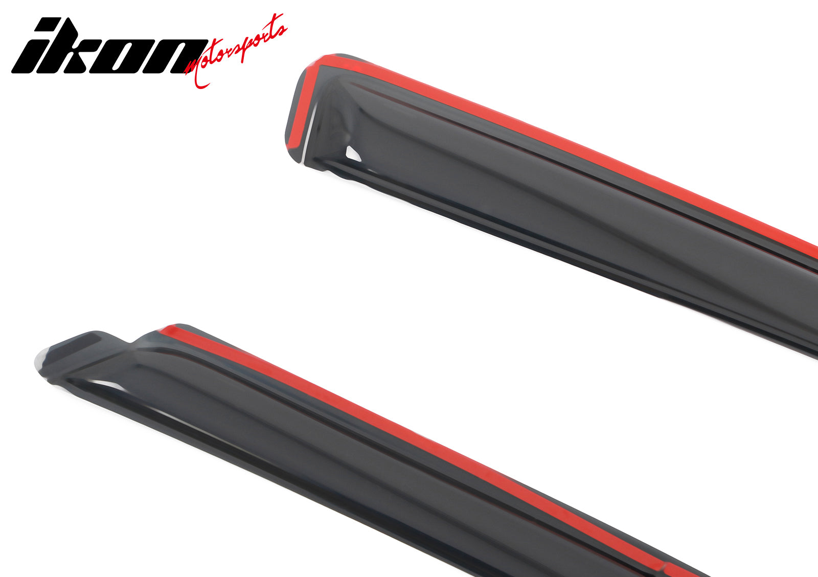 Fits 09-25 Dodge Ram 1500 2500 Crew Cab Window Visors Rain Deflectors In-Channel