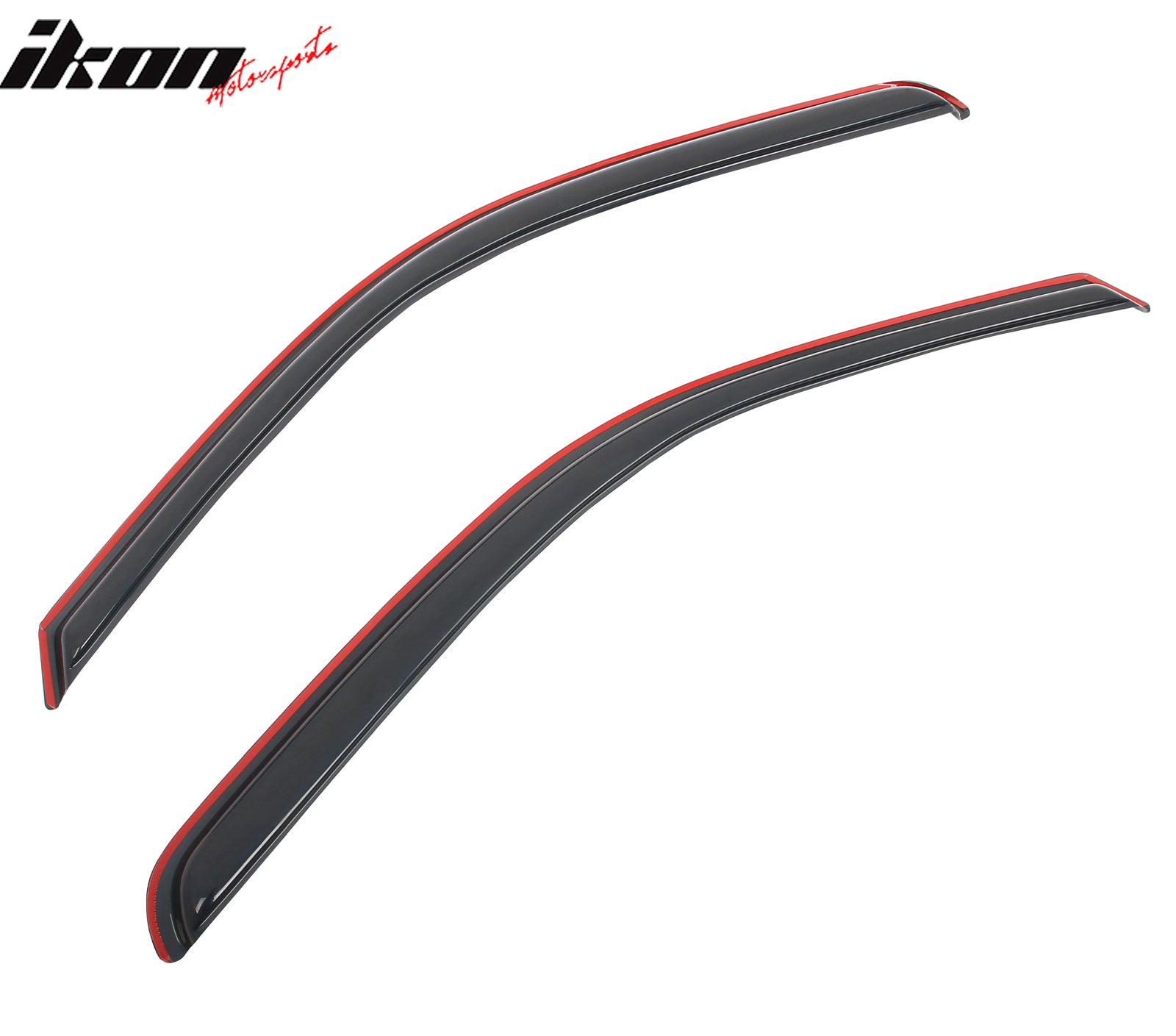 IKON MOTORSPORTS In Channel Window Visors Compatible with 09-18 Dodge Ram 1500 19-24 Ram 1500 Classic 10-25 2500 3500 Standard Cab, Acrylic Smoke/Tinted Rain Guards, Side Window Wind Deflectors 2PCS