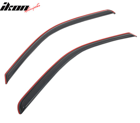 IKON MOTORSPORTS In Channel Window Visors Compatible with 09-18 Dodge Ram 1500 19-24 Ram 1500 Classic 10-25 2500 3500 Standard Cab, Acrylic Smoke/Tinted Rain Guards, Side Window Wind Deflectors 2PCS