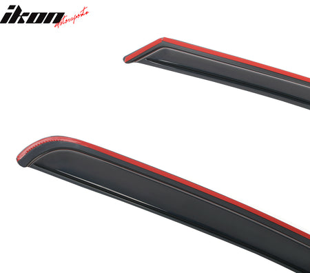 Fits 09-25 Dodge Ram 1500 2500 Standard Cab Window Visors Deflectors In-Channel