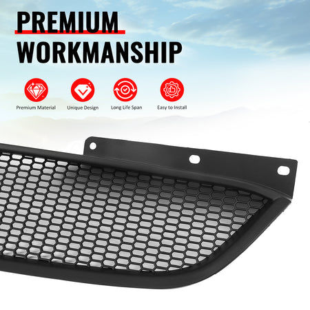 Fits 10-12 Hyundai Genesis Coupe Honeycomb Style Upper Grille Matte Black ABS