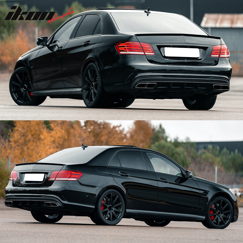 Fits 10-16 Benz E-Class W212 Sedan AMG Style Rear Trunk Spoiler Lip PU Unpainted