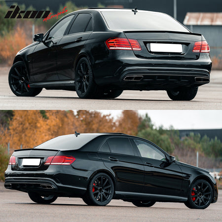 Fits 10-16 Benz E-Class W212 Sedan AMG Style Rear Trunk Spoiler Lip PU Unpainted