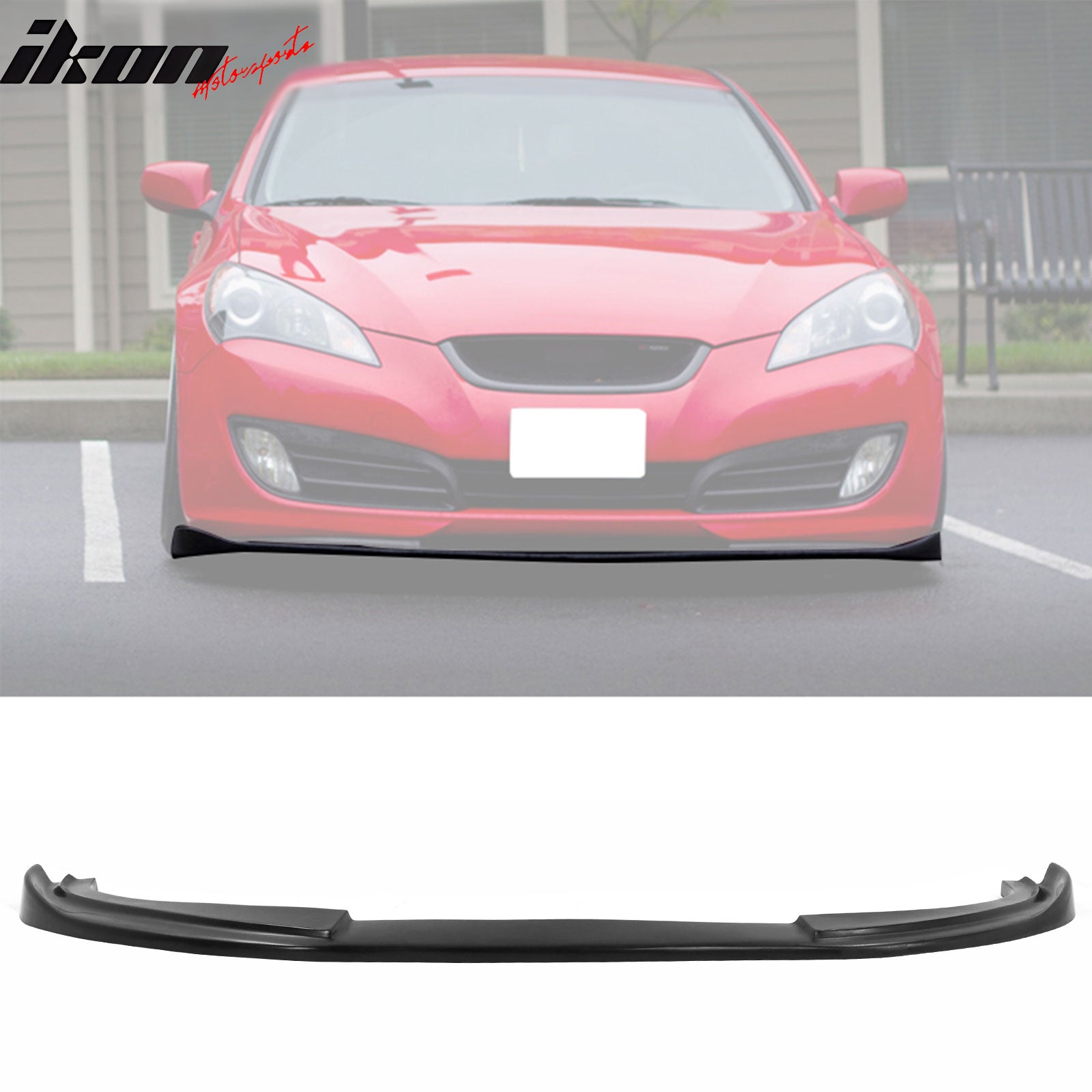 Compatible With 2010-2012 Hyundai Genesis Coupe Sport Front + Rear Bumper Lip Urethane