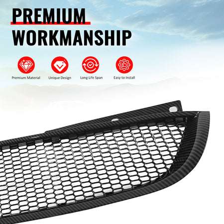 Fits 10-12 Hyundai Genesis Coupe Honeycomb Style Upper Grille Carbon Fiber Print