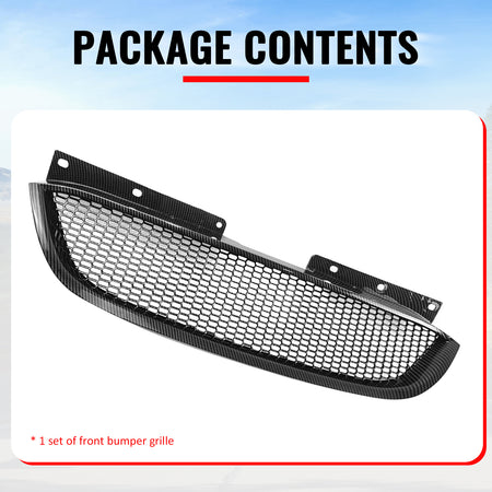 Fits 10-12 Hyundai Genesis Coupe Honeycomb Style Upper Grille Carbon Fiber Print