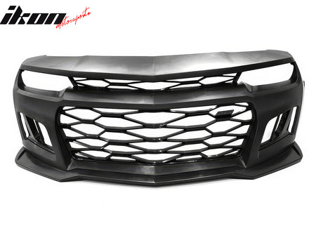 Fits 10-13 Chevy Camaro ZL1 Style PP Front Bumper Cover Conversion + Harnesses