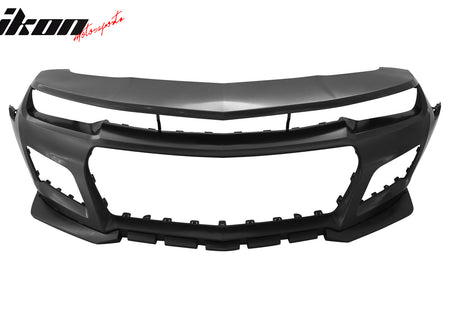 Fits 10-13 Chevy Camaro ZL1 Style PP Front Bumper Cover Conversion + Harnesses