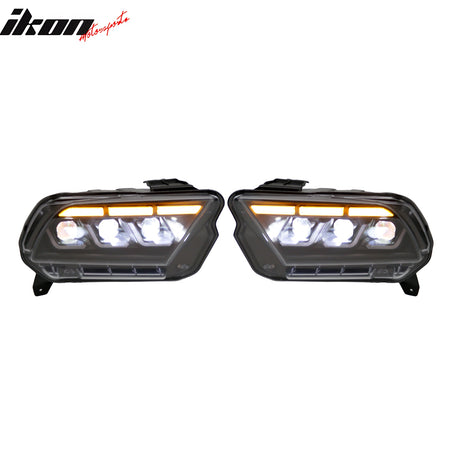 Fits 10-14 Ford Mustang 2024 S650 Style Headlights W/DRL Turn Signal H/L Beam